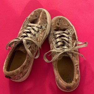 Rose gold kids shoes